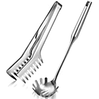 YDong Juego de Servidores de Espagueti de Acero Inoxidable de 2 Piezas- Pinza de Pasta de Espagueti de Acero Inoxidable…